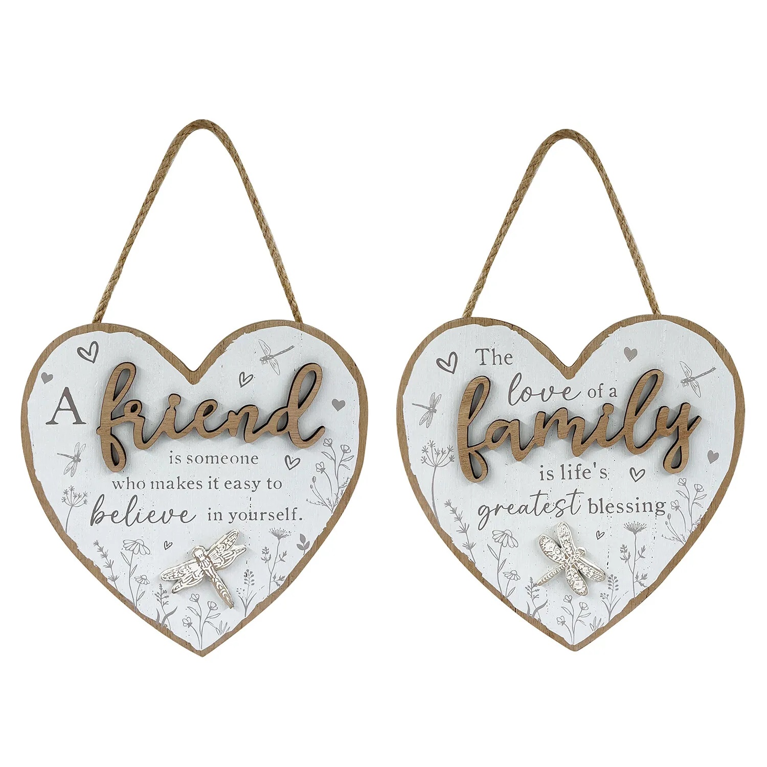 Heart Sentiment Hanging Sign - Multicolour image