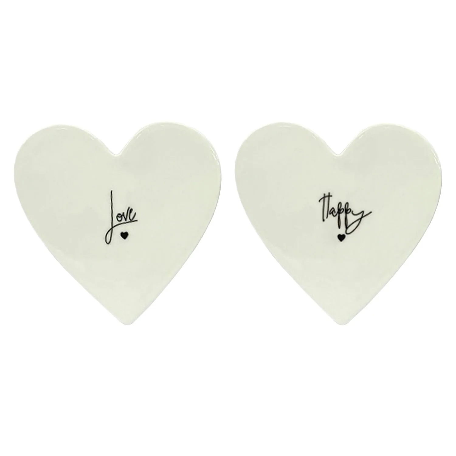 Heart Shape Ceramic Coaster - Monochrome image