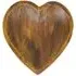 Heart Shape Wooden Bowl - Brown