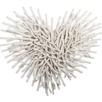 Heart Wall Art - White, Driftwood Effect