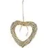 Heart Wicker Decoration - Grey