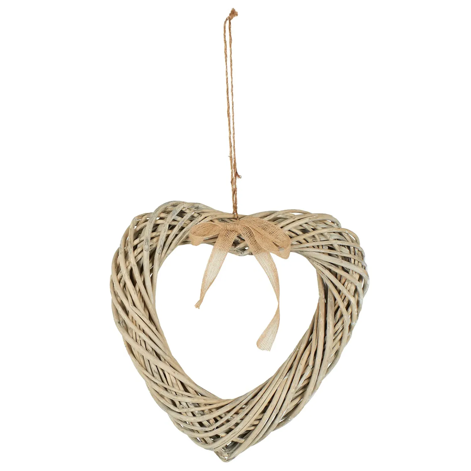 Heart Wicker Decoration - Grey image