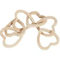 Heart Wooden Chain Ornament - Natural