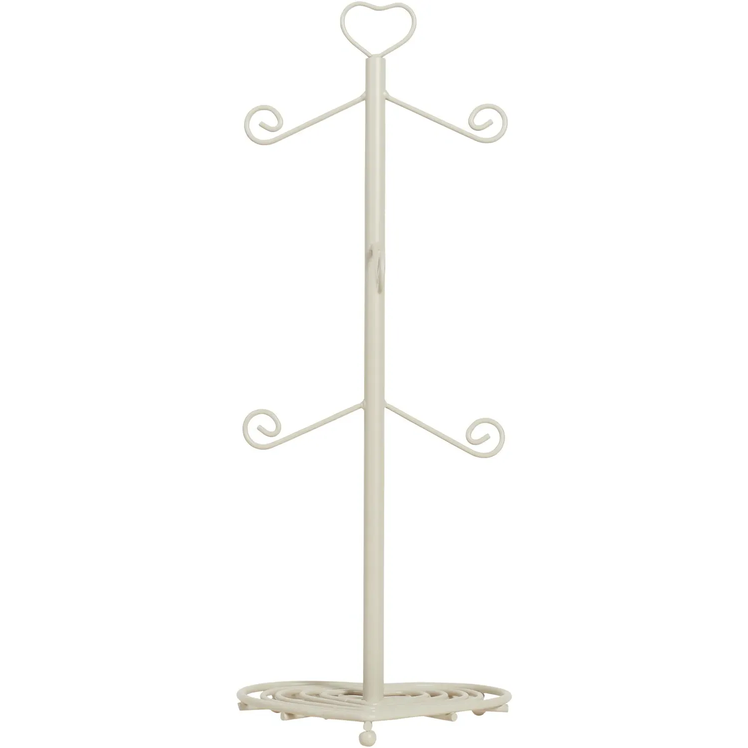 Hearts Mug Tree with Heart Base - Cream