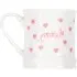 Hearts Mummy Daddy Tankard Mug - White
