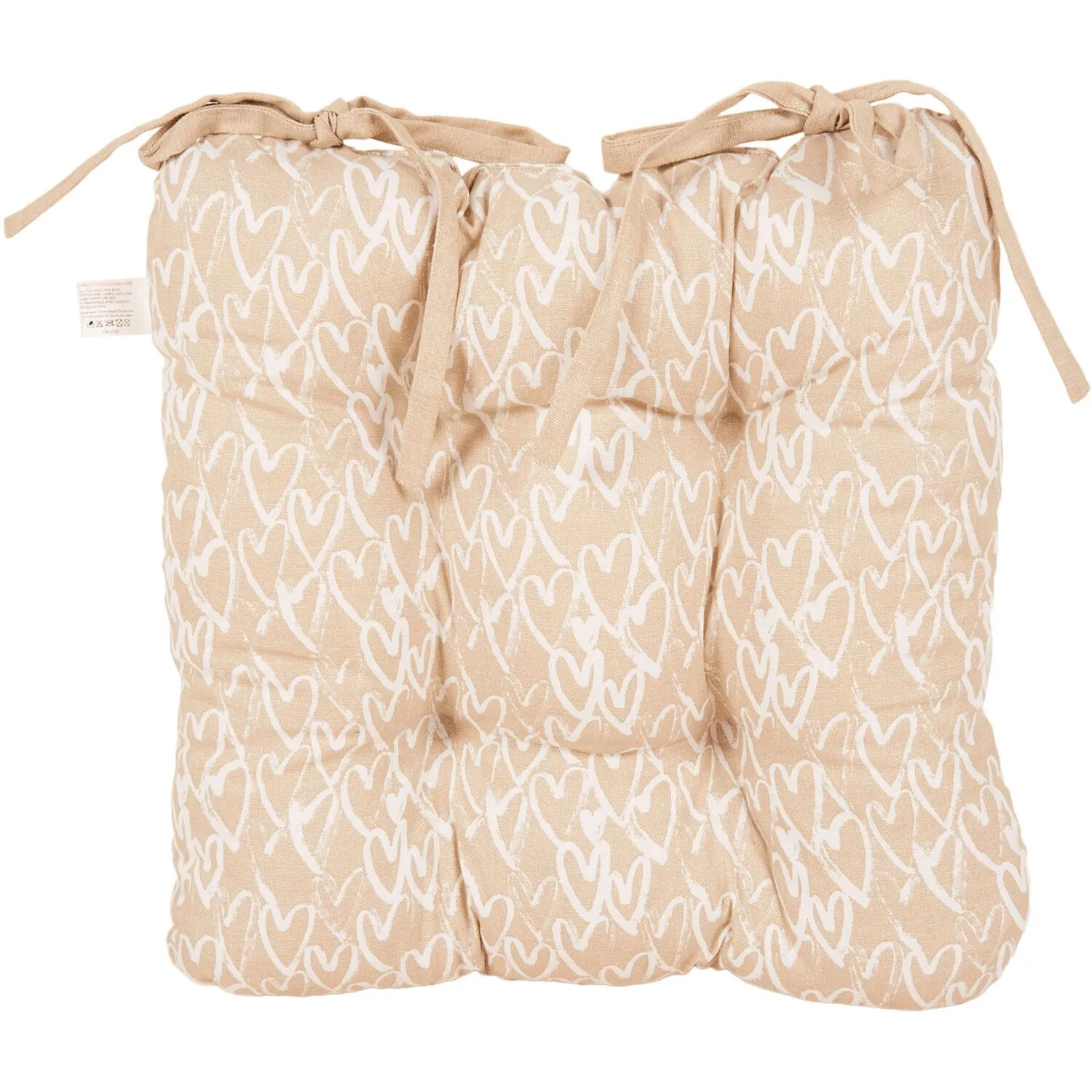 Hearts Seat Pad - Gold