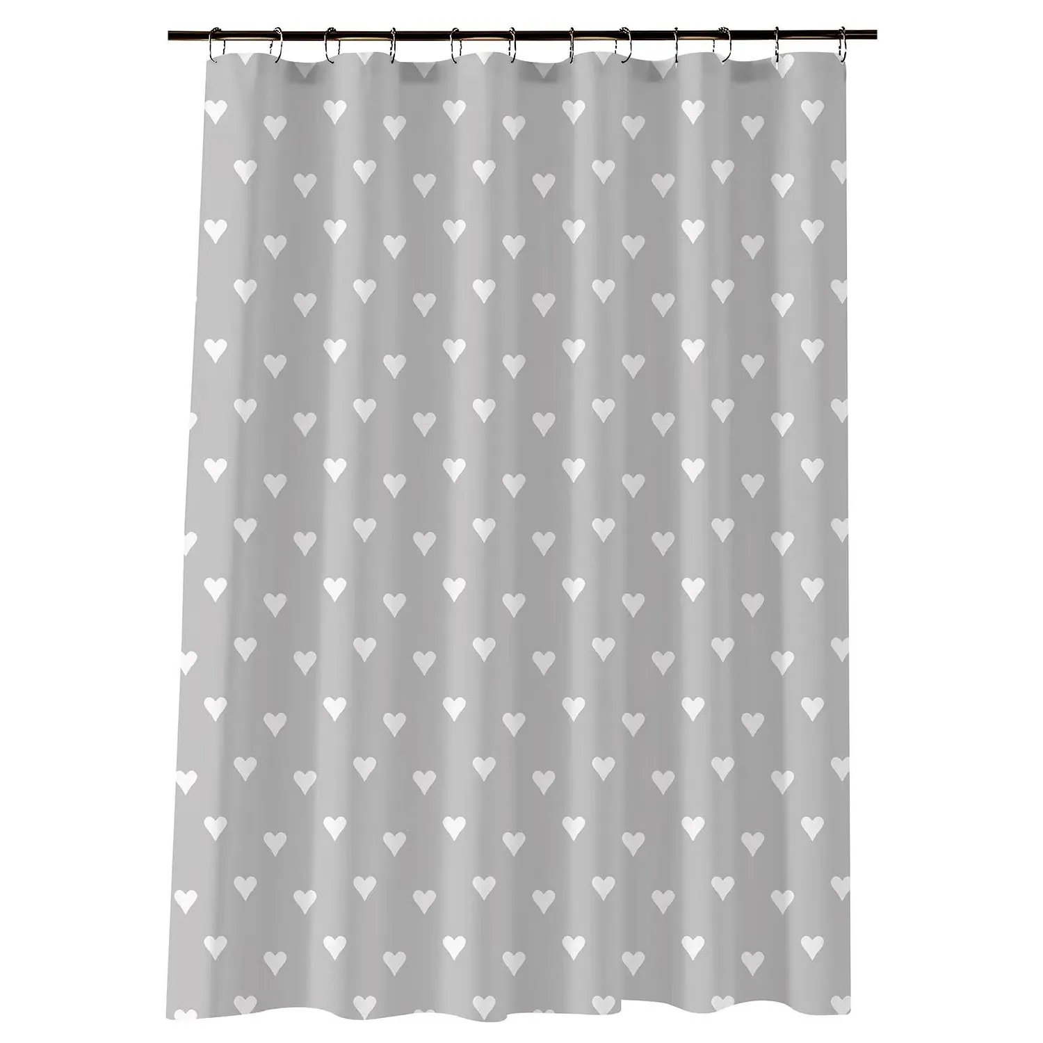 Hearts Shower Curtain - Grey