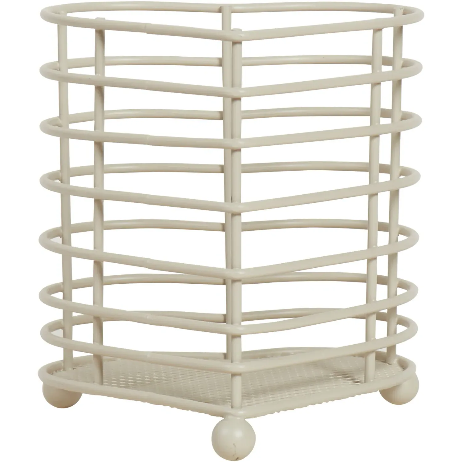 Hearts Utensil Holder - Cream