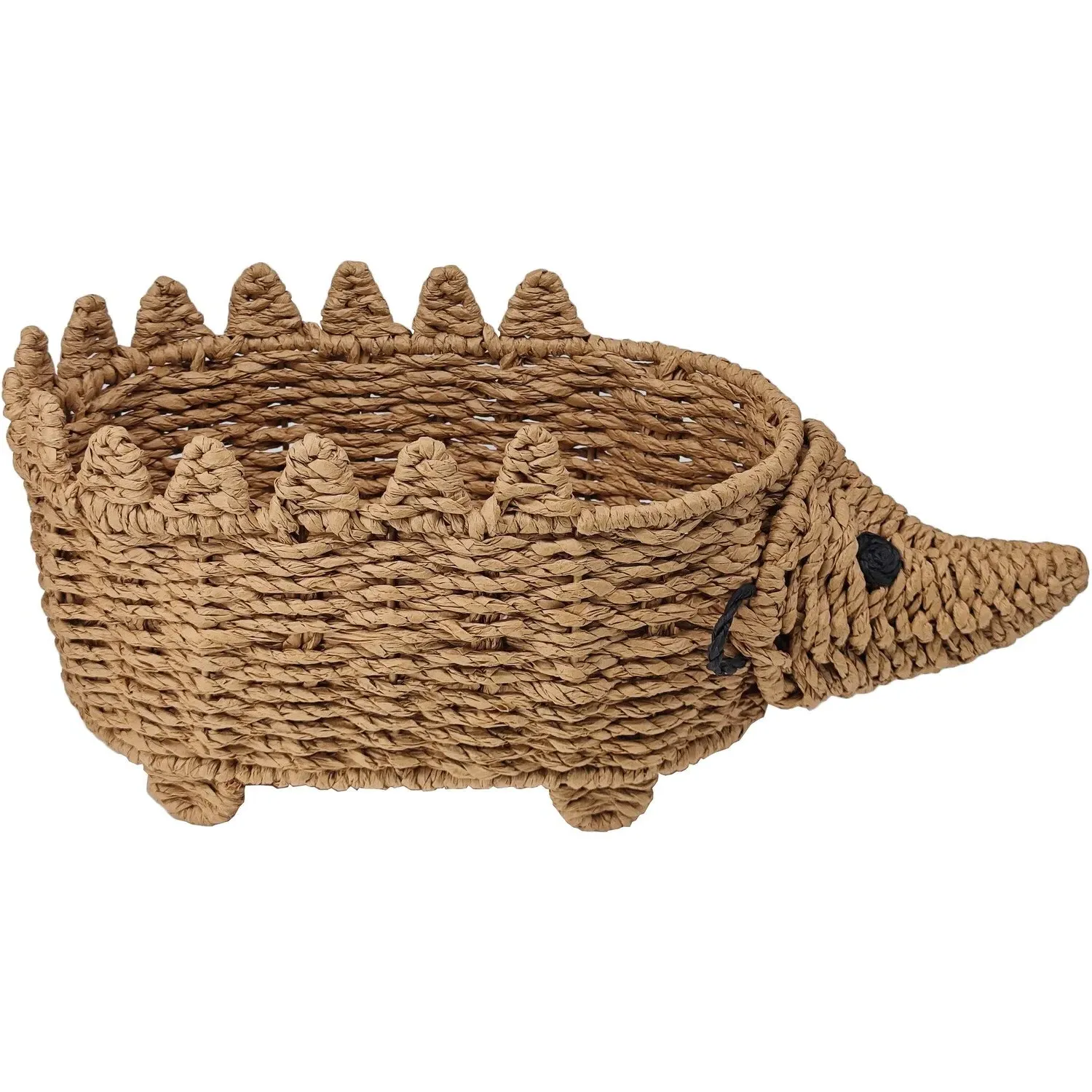 Hedgehog Woven Toilet Roll Holder - Natural image