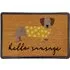 Hello Sausage Coir Tray Mat - Brown