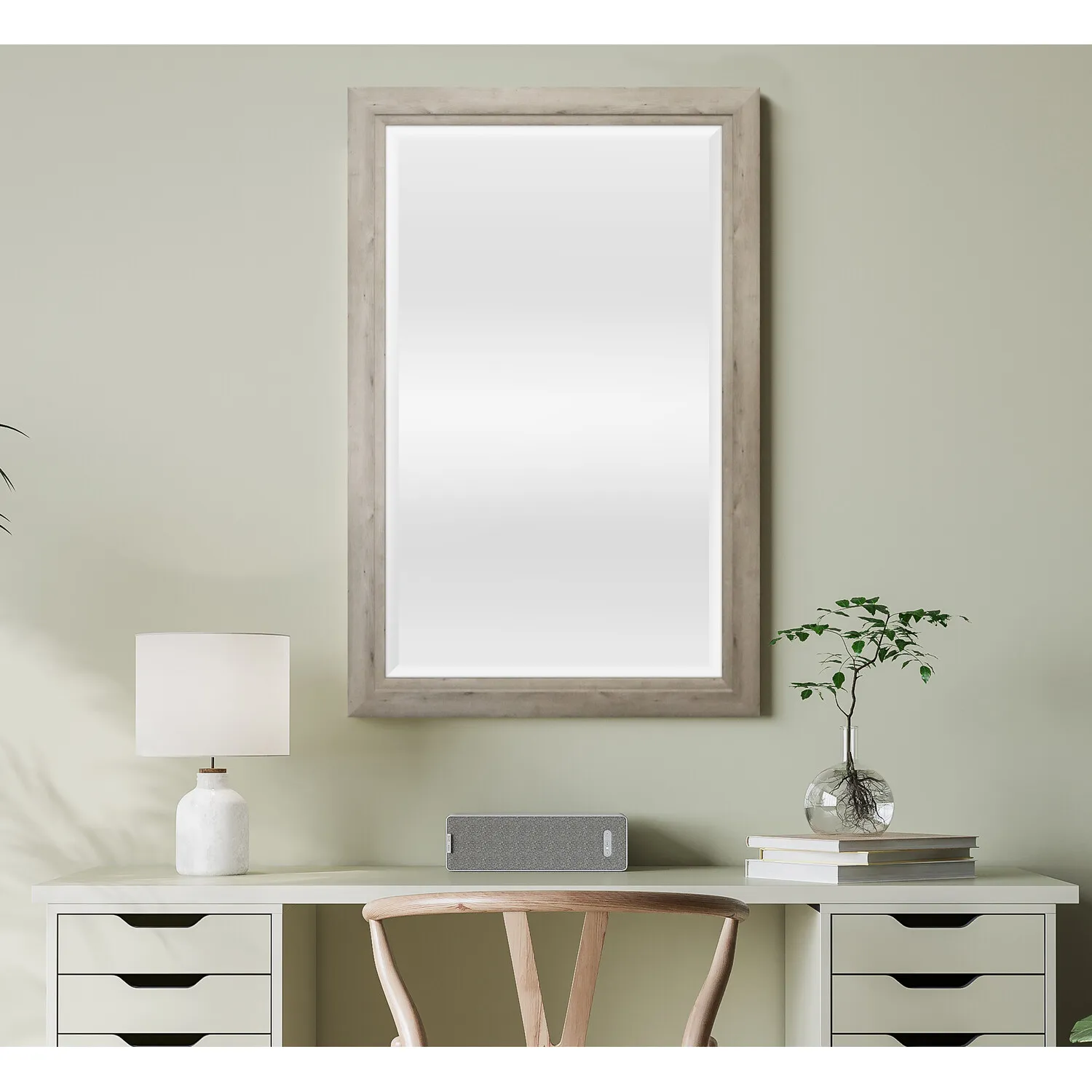 Helmsdale Wood Effect Mirror - Brown