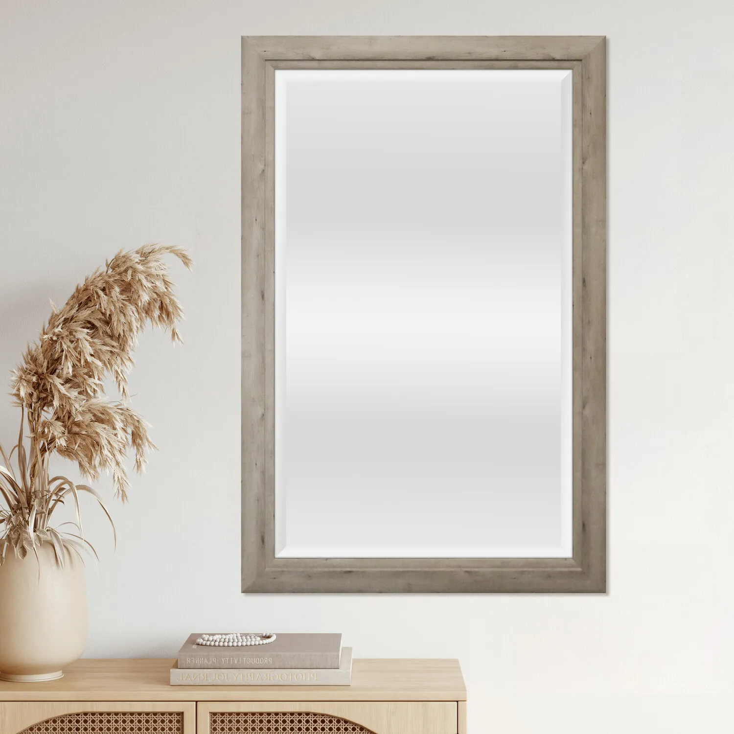 Helmsdale Wood Effect Mirror - Brown