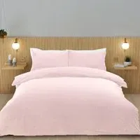 Helsinki Double Size Duvet Cover Set - Blush, Fleece