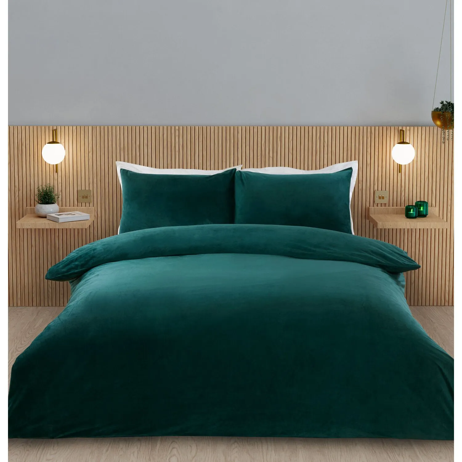 Helsinki King Size Fleece Duvet Set - Teal