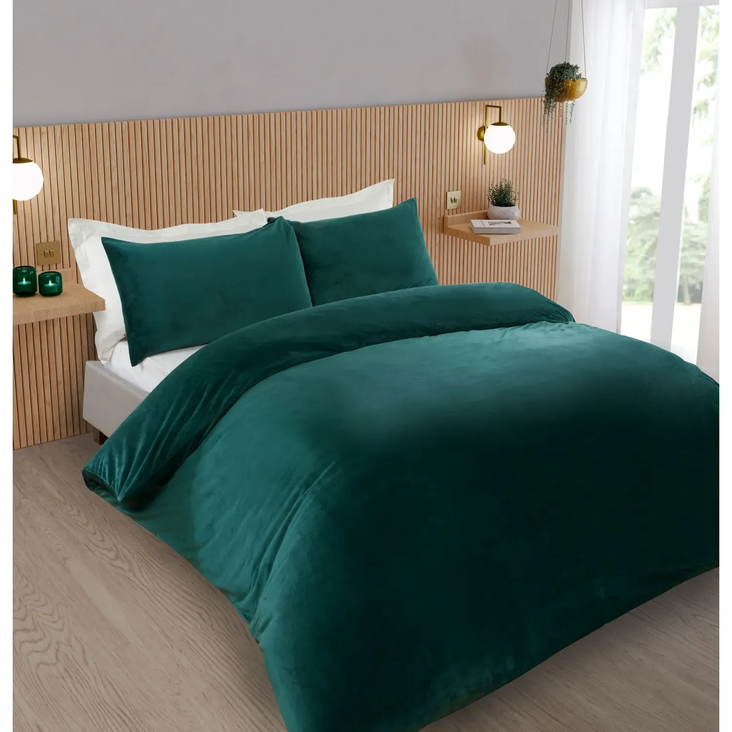 Helsinki Single Fleece Duvet Set - Teal