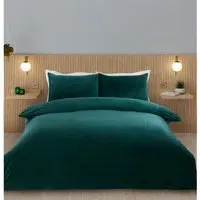 Helsinki Single Fleece Duvet Set - Teal