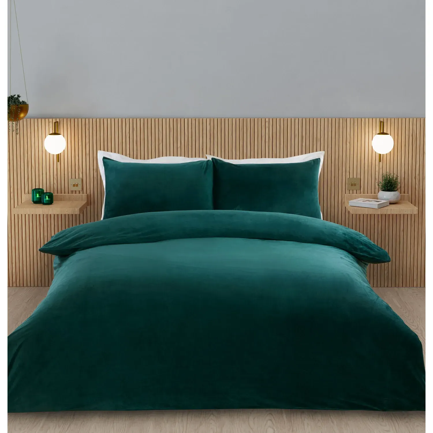 Helsinki Single Fleece Duvet Set - Teal image