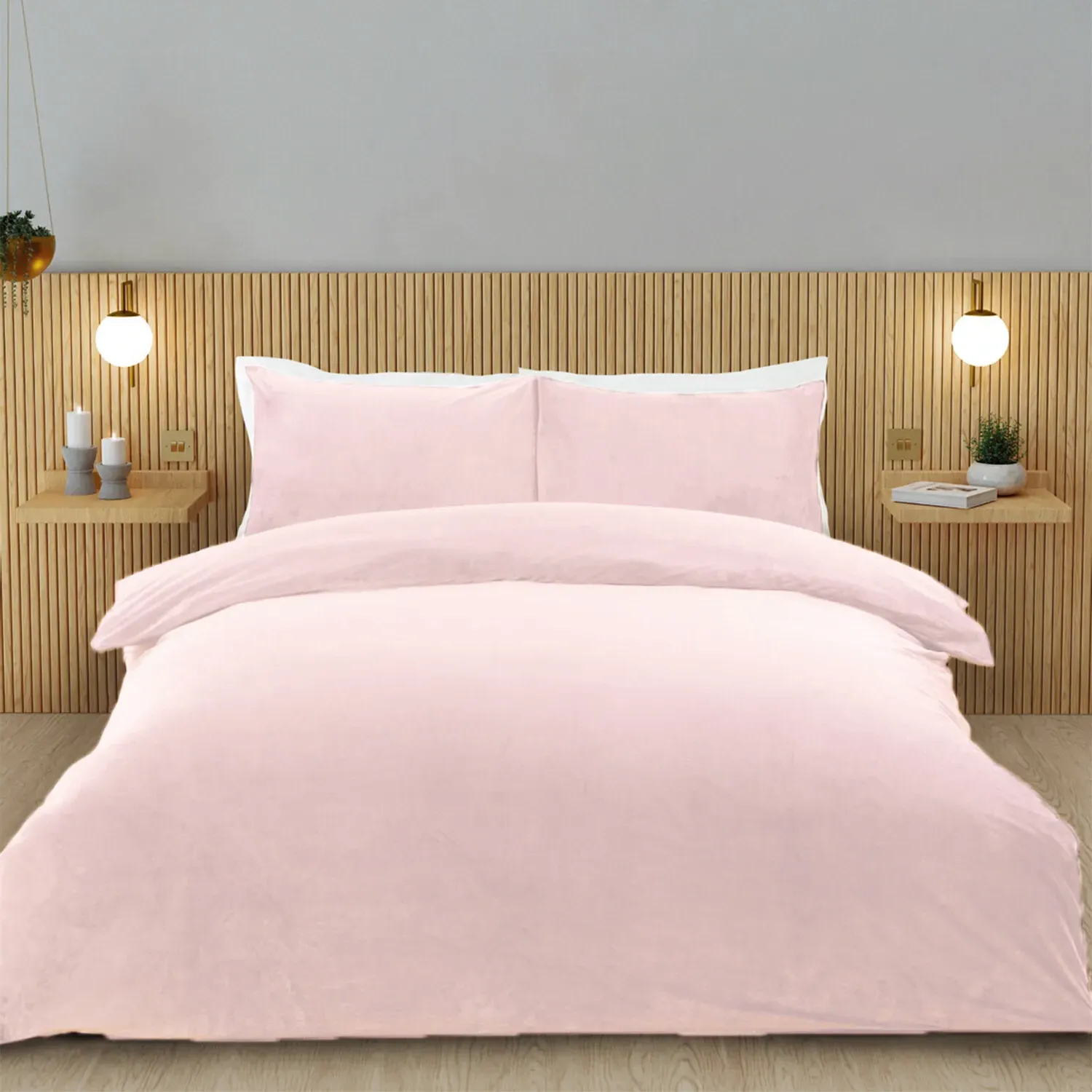 Helsinki Single Size Duvet Cover Set - Blush, Fleece image