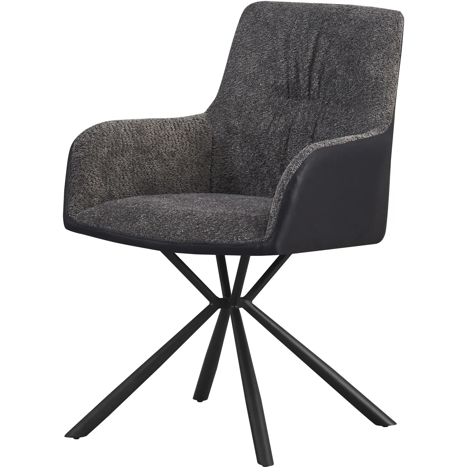 Henley Dining Chair Pair with Swivel - Black