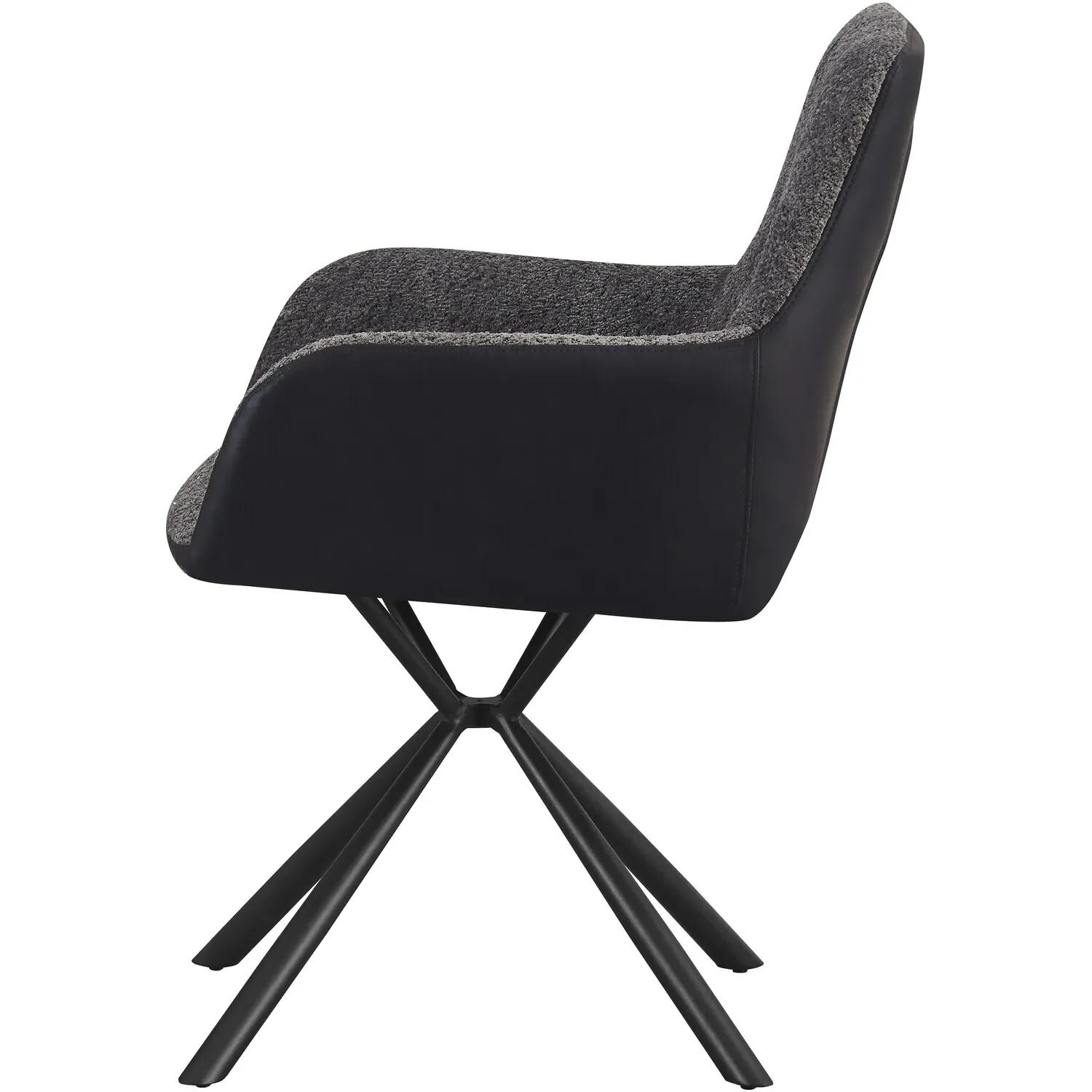 Henley Dining Chair Pair with Swivel - Black