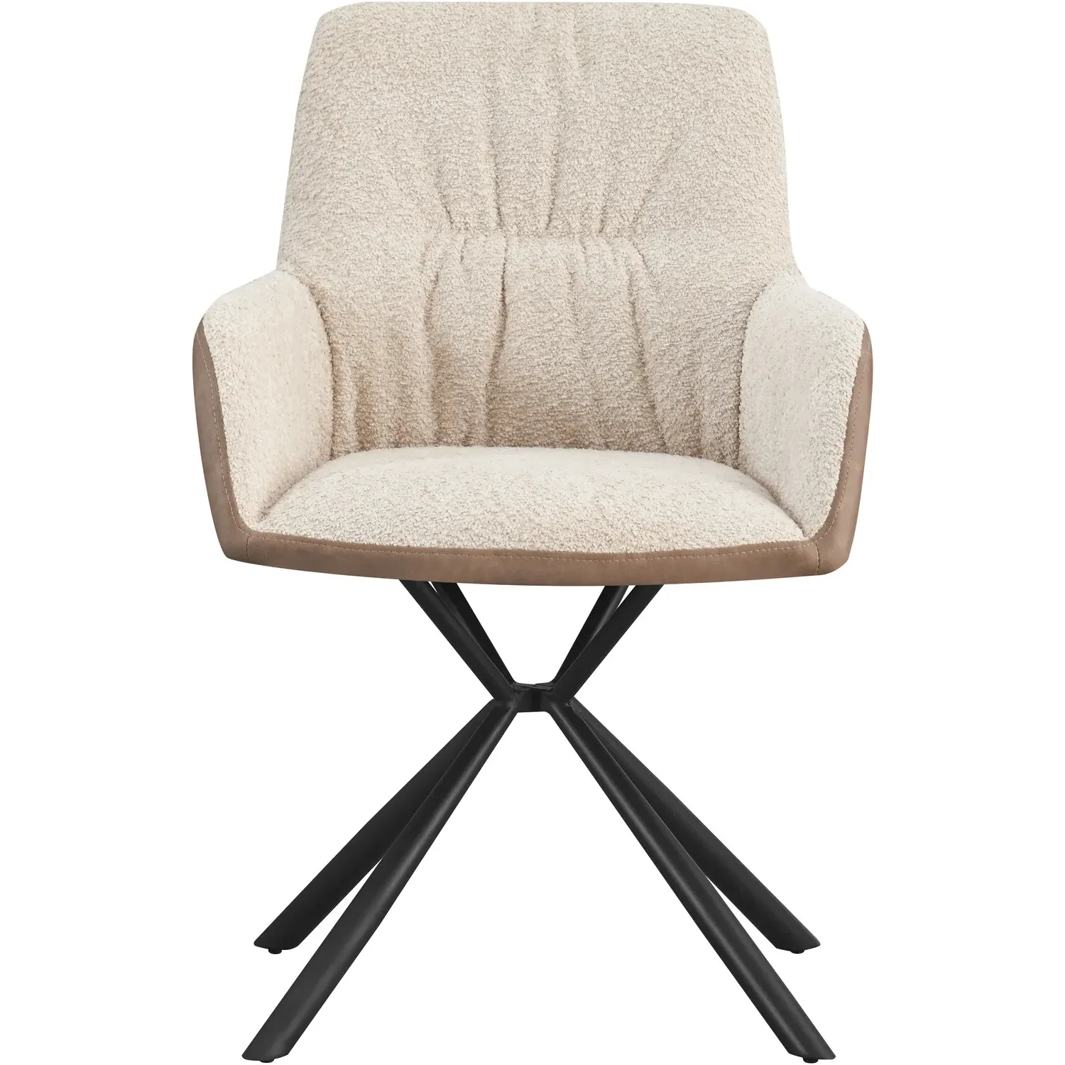 Henley Dining Chair Pair with Swivel - Brown