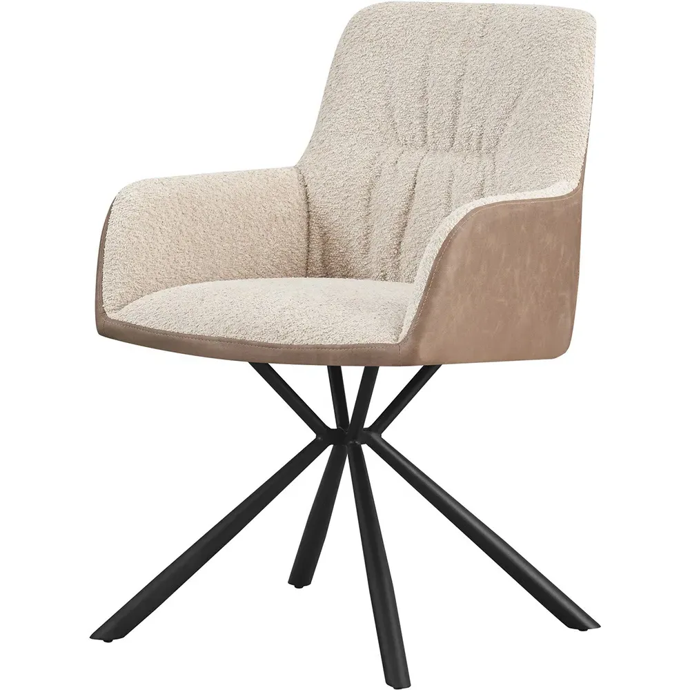 Henley Dining Chair Pair with Swivel - Brown