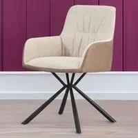 Henley Dining Chair Pair with Swivel - Brown