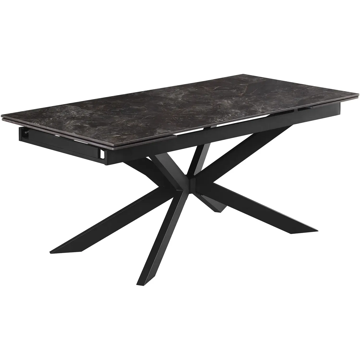 Henley Extendable Dining Table - Black, Ceramic