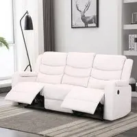 Heritage 3-Seater Recliner Sofa with Storage - Ivory