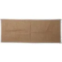 Hessian & Lace Table Runner - Brown