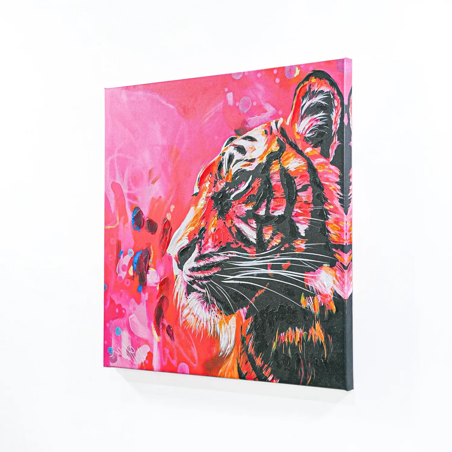 Heylie Morris Vivid Tiger Canvas - Pink