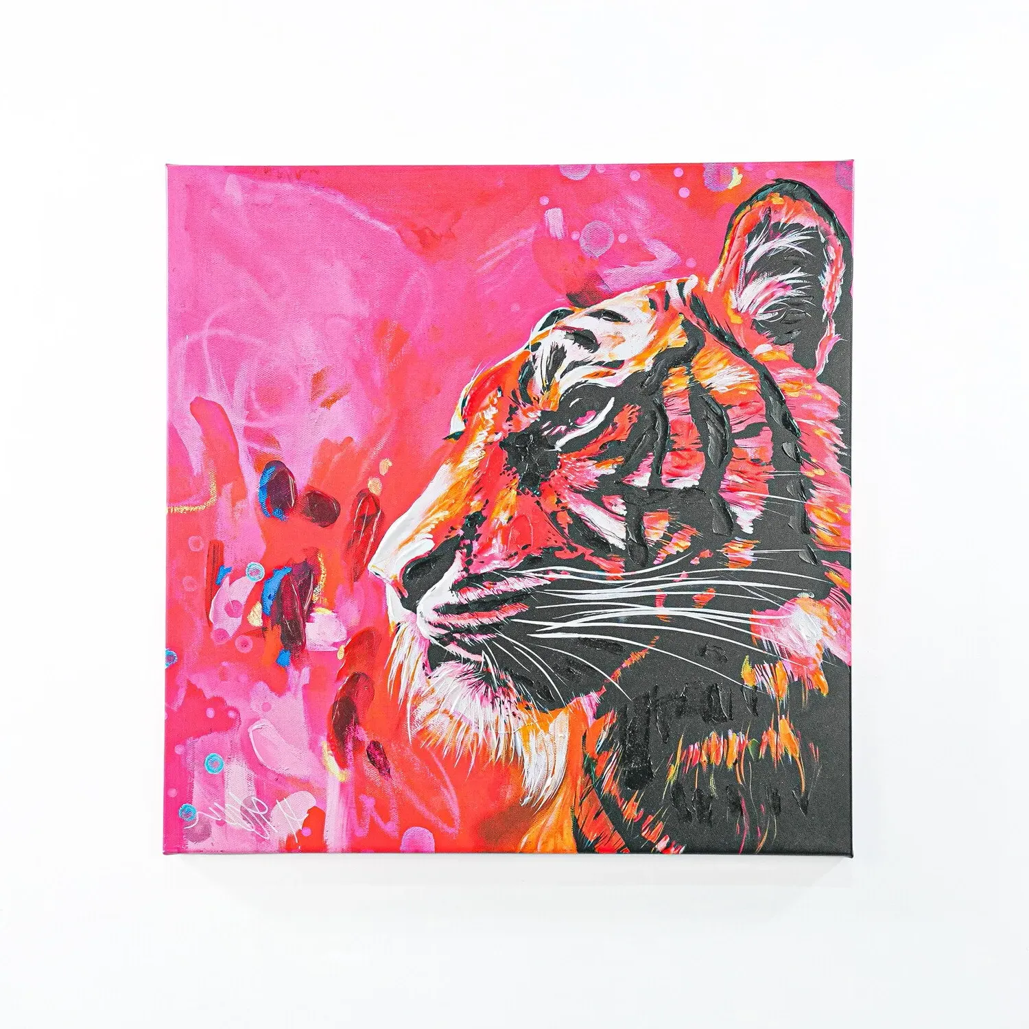 Heylie Morris Vivid Tiger Canvas - Pink image