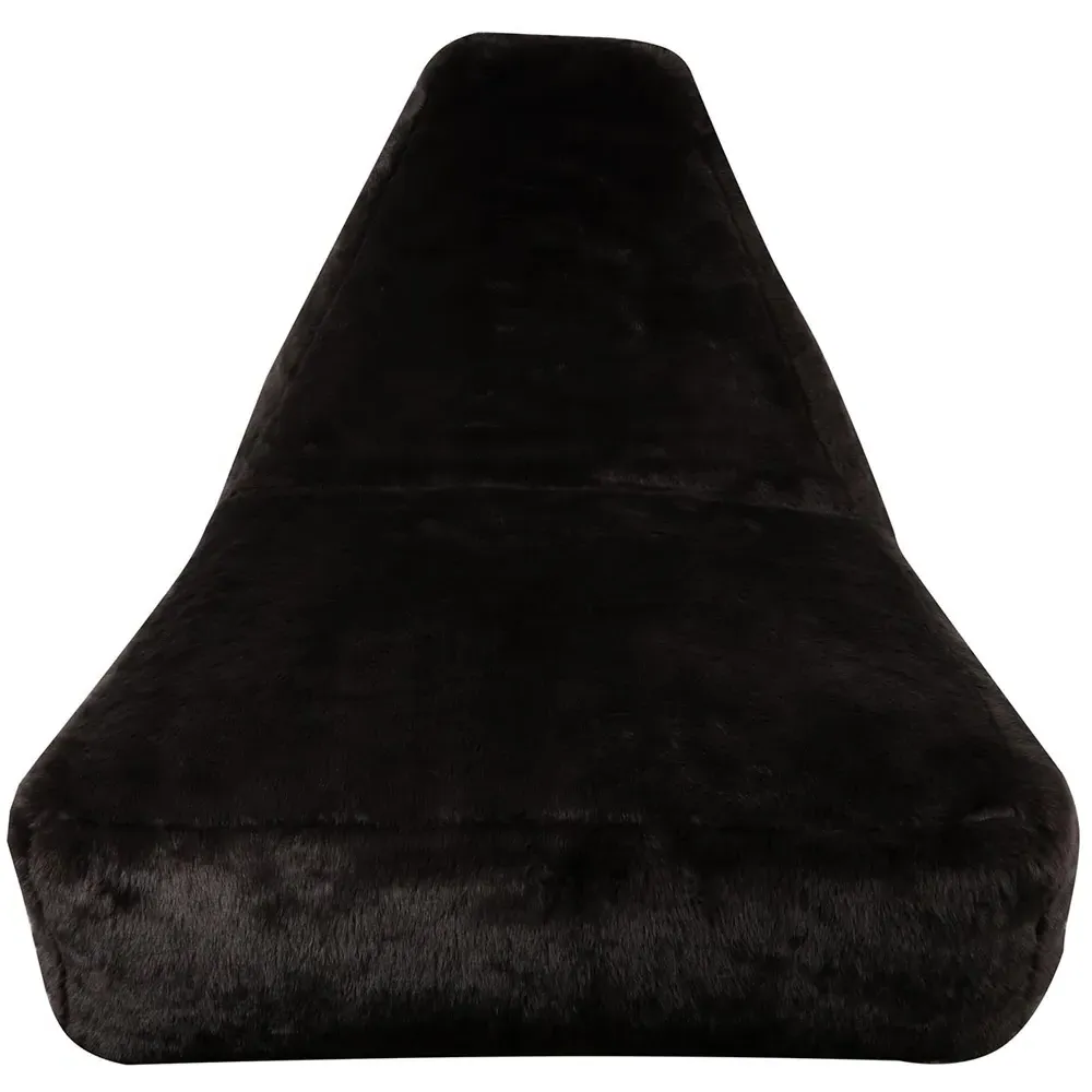 Highback Bean Bag - Brown, Faux Fur