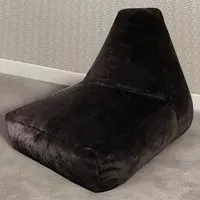 Highback Bean Bag - Brown, Faux Fur