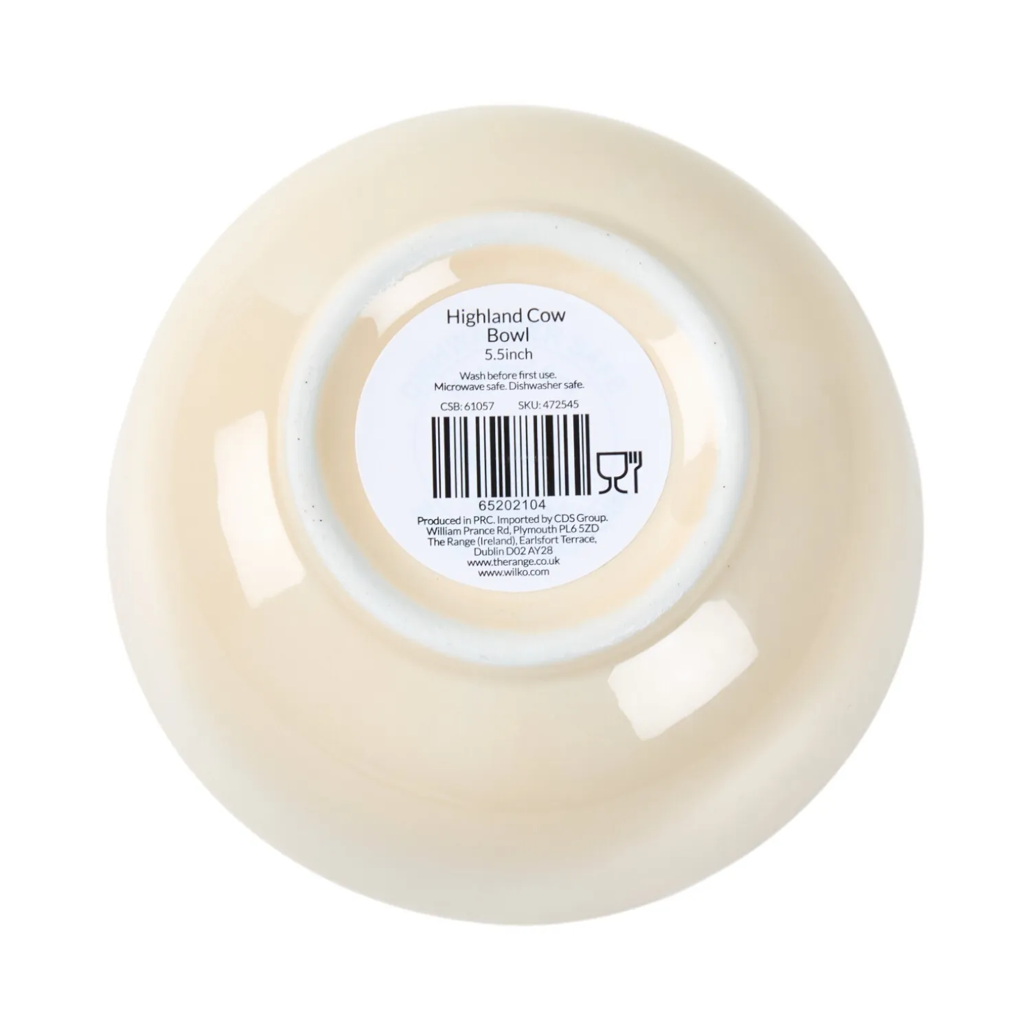 Highland Cow Bowl - Cream