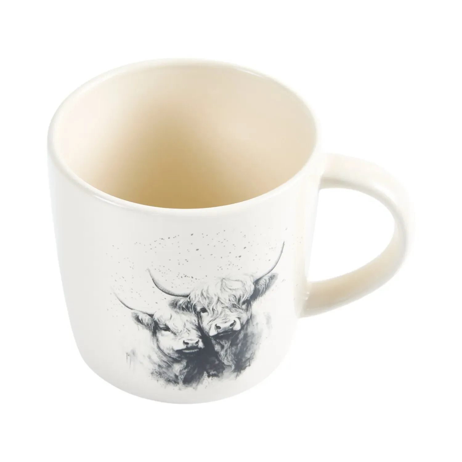 Highland Cow Design Mug - Cream