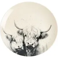 Highland Cow Side Plate - Cream