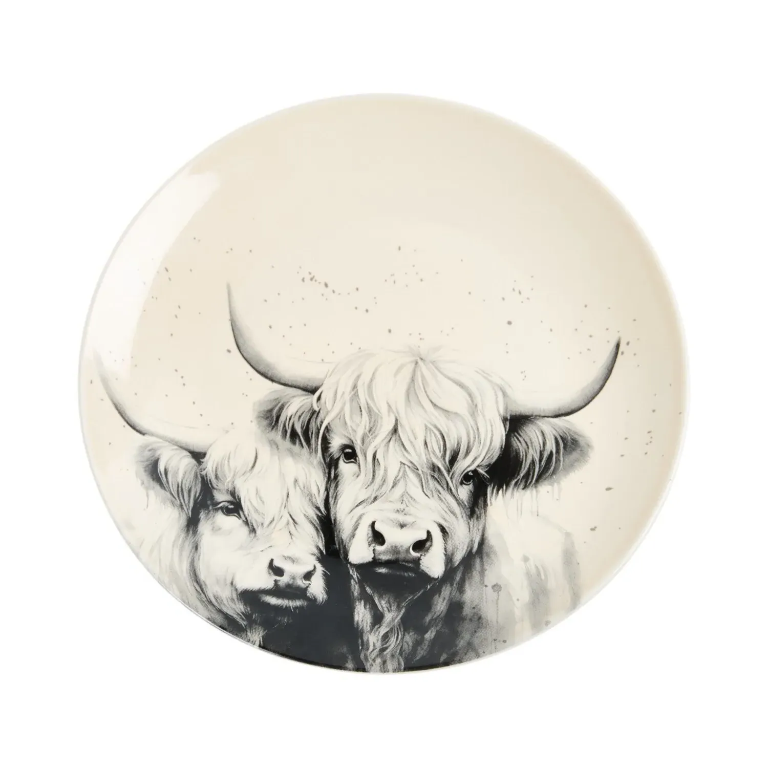 Highland Cow Side Plate - Cream image