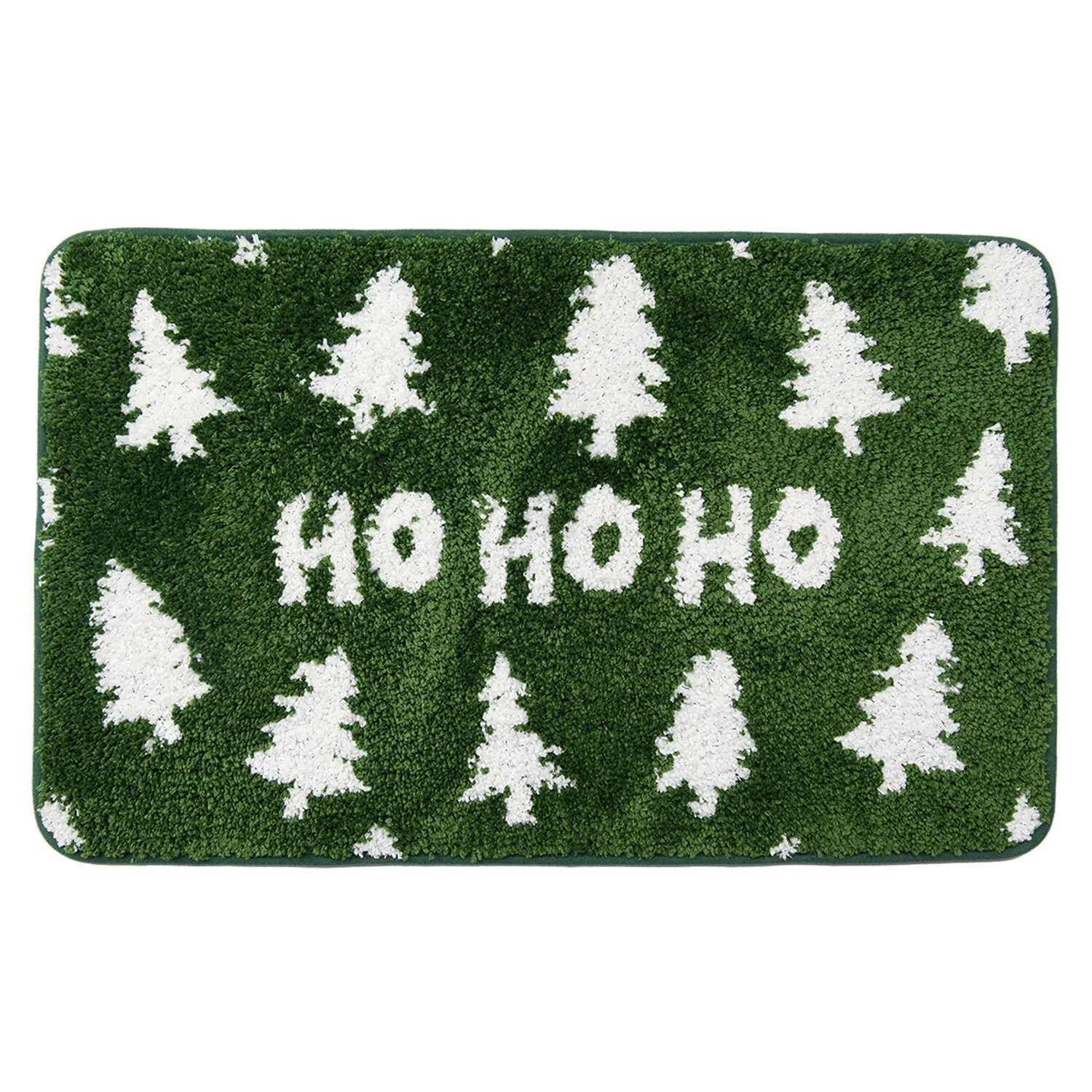 Ho Ho Ho Bath Mat - Green image