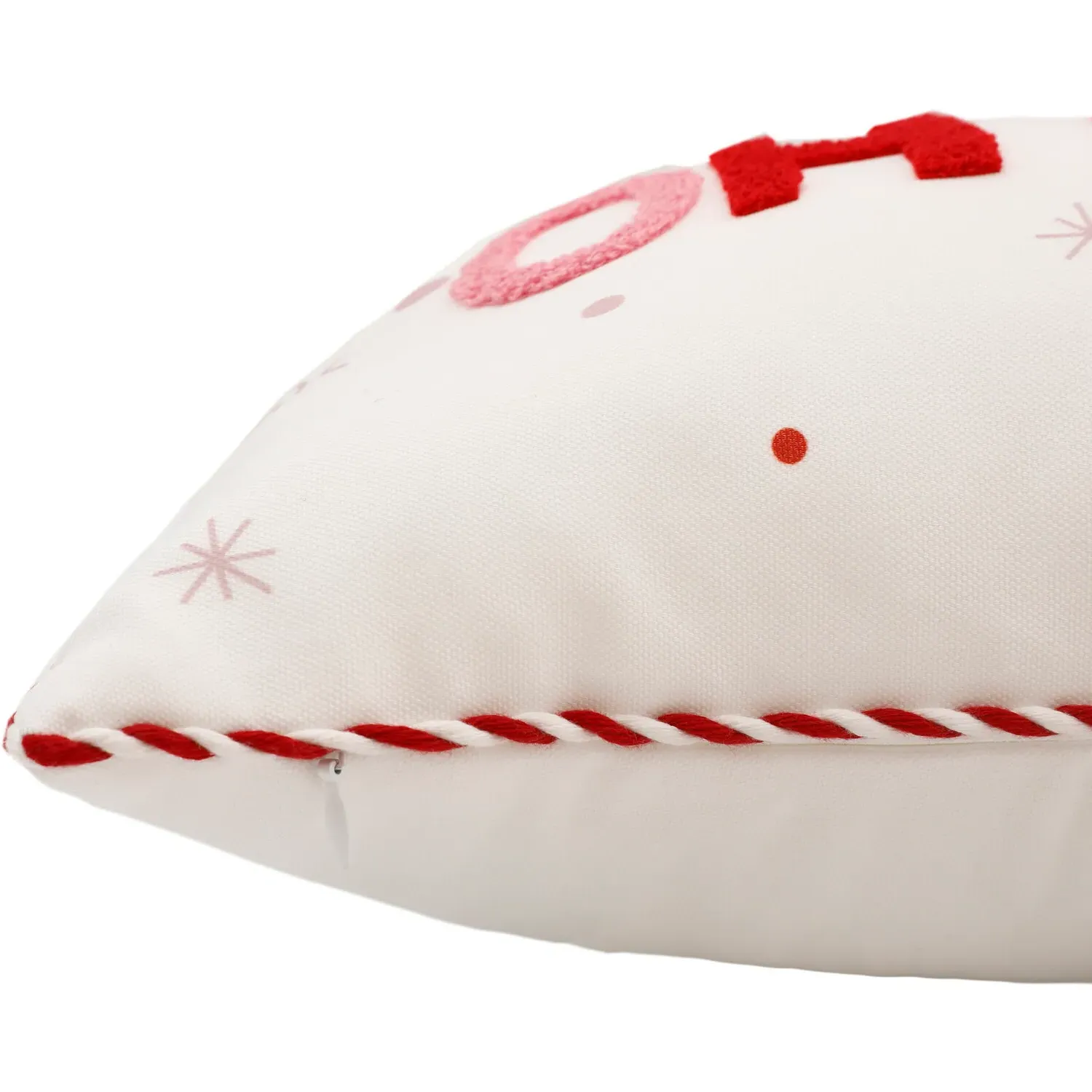 Ho Ho Ho Tufted Cushion - White