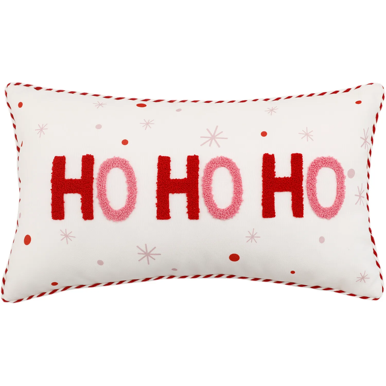 Ho Ho Ho Tufted Cushion - White image