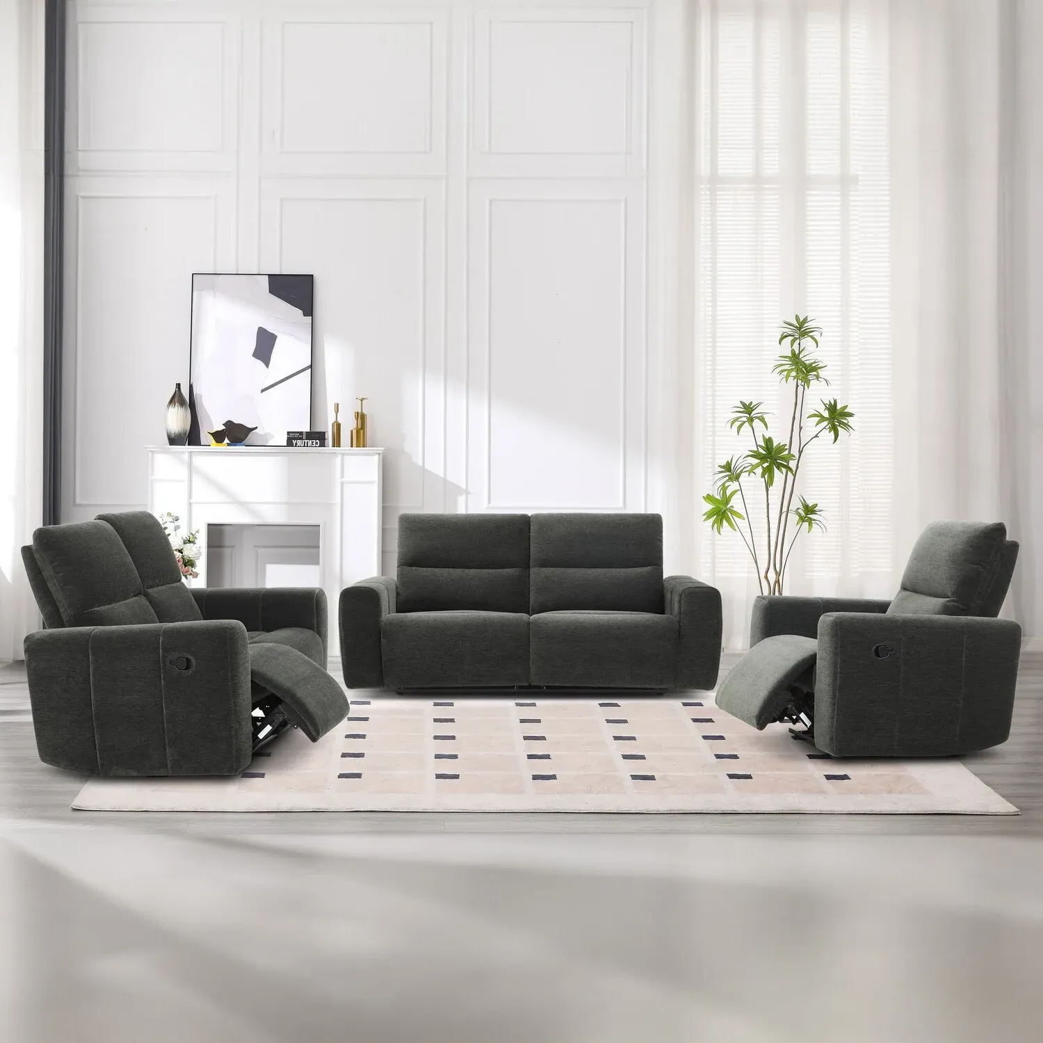 Holborton 2-Seater Recliner Sofa - Dark Olive