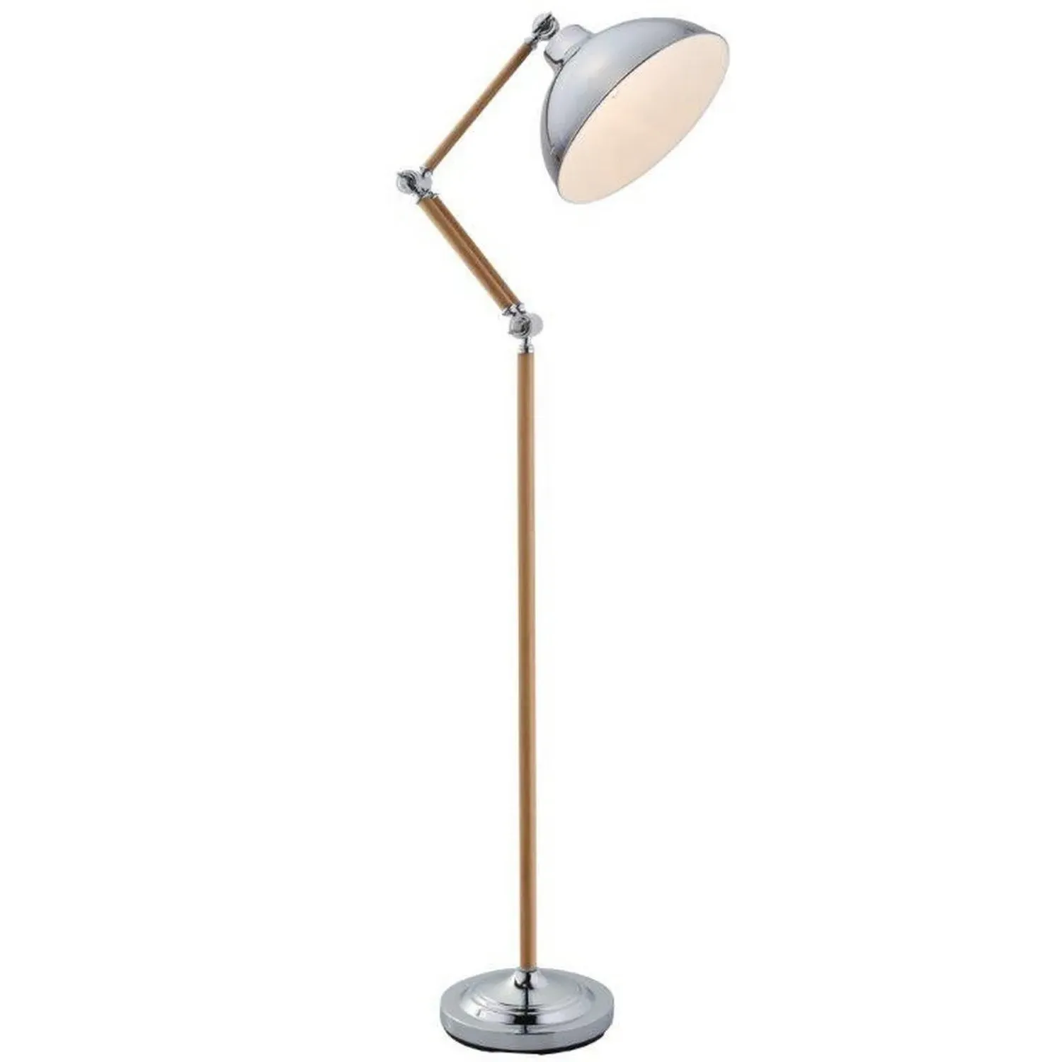 Holme Angled Floor Lamp - Silver image