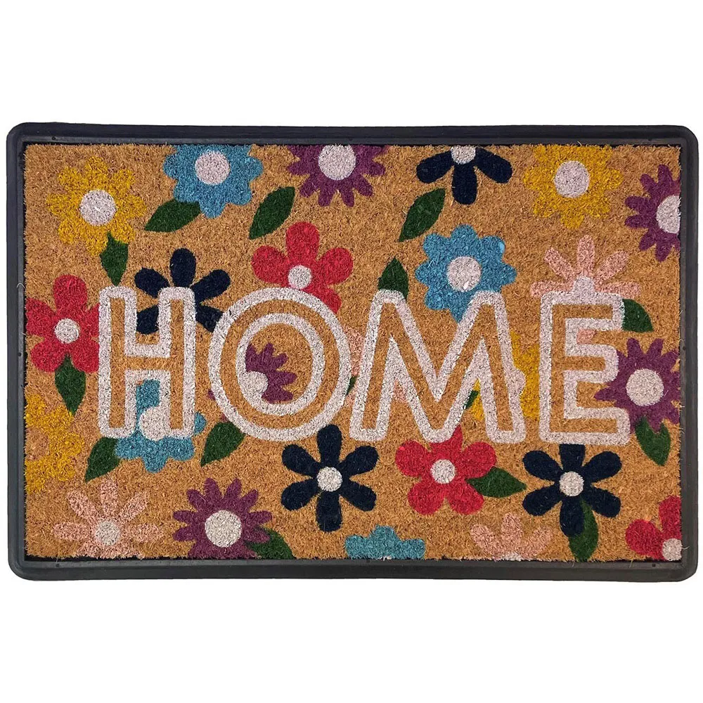 Home Flowers Coir Tray Mat - Brown image