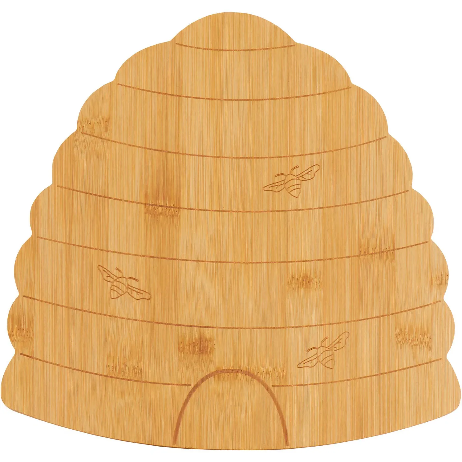 Honey Bees Beehive Serving Board - Natural, Bamboo