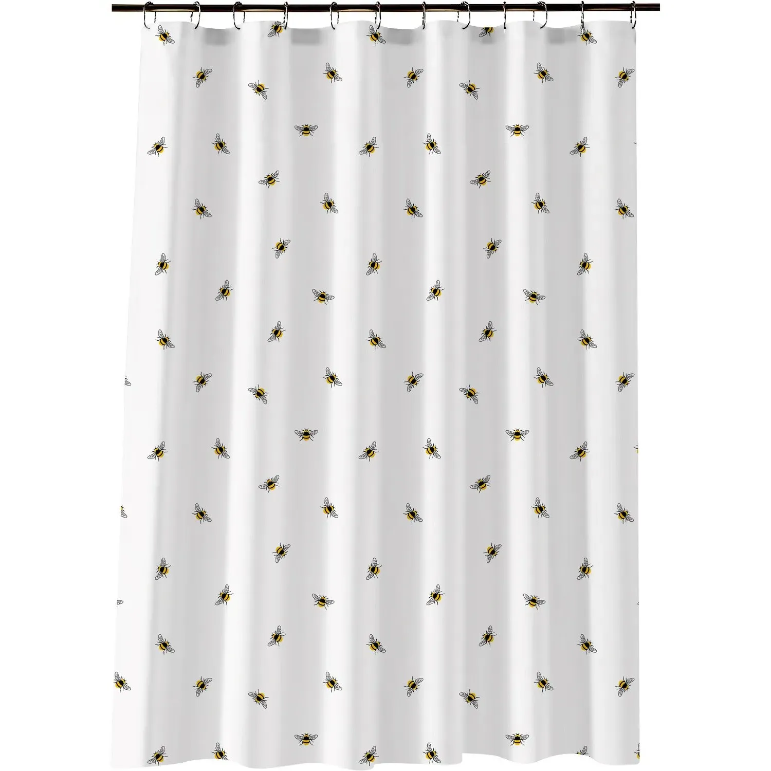 Honey Bees Shower Curtain - White