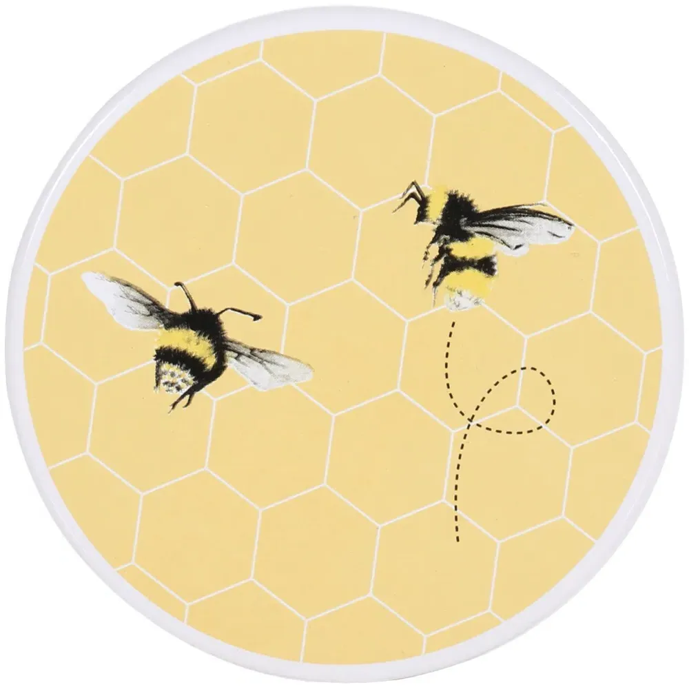 Honeycomb Ceramic Coaster - Grey