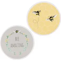 Honeycomb Ceramic Coaster - Grey