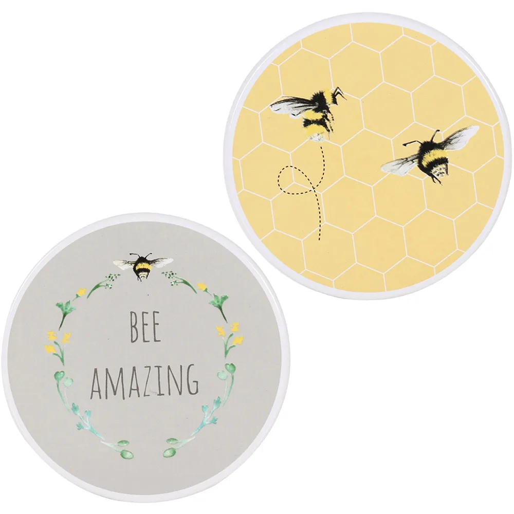 Honeycomb Ceramic Coaster - Grey