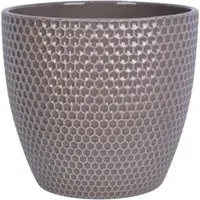 Honeycomb Finish Planter 19cm - Taupe